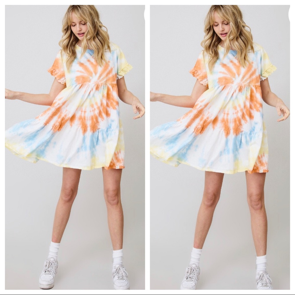 #01 100% Organic Cotton Tie-Dye Tunic Dress - Picture 2 of 5